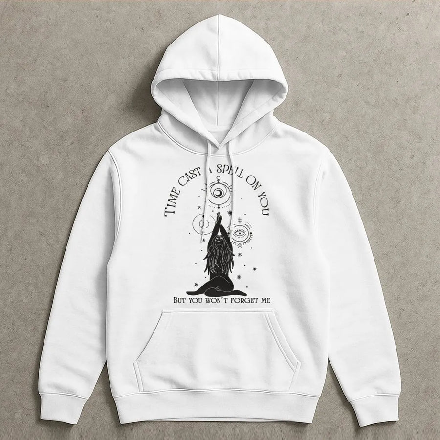 Celestial Moon Phases Hoodie | Witchy Boho Graphic Print | Premium Cotton Blend | Gift for Music Lovers and Mystical Soul Readers