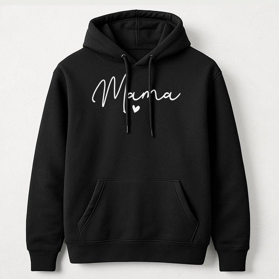 Mama Hoodie | Minimalist Script Heart Design | Premium Cotton Blend | Mother's Day 2026 Gift for Mom Wife New Mom