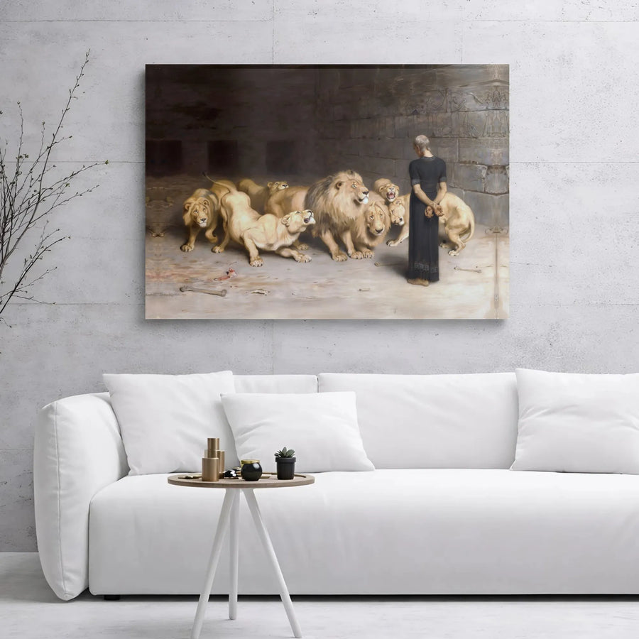 Daniel's Answer to the King Canvas Print | Briton Rivière Biblical Art | Premium Gallery-Wrapped Wall Decor | Religious Gift for Home Office