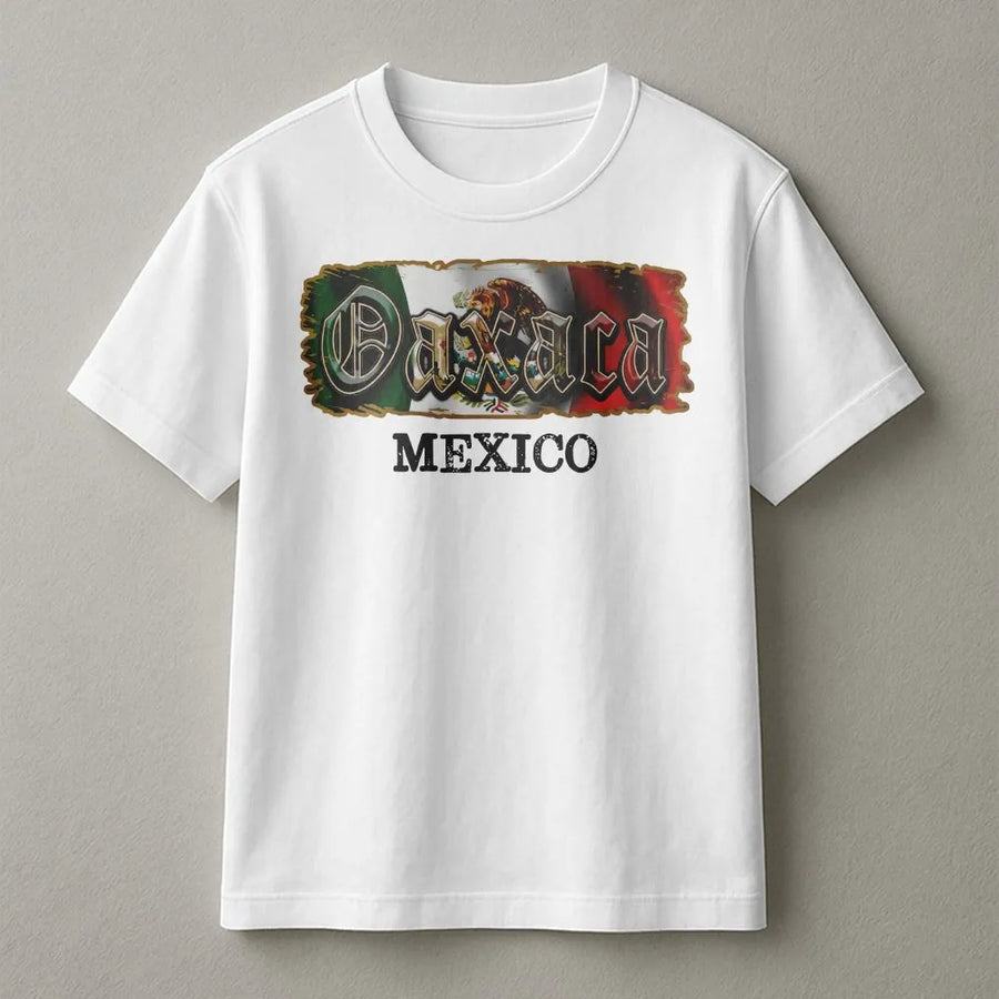 Oaxaca Mexico T-Shirt | Vintage Mexican Flag Graphic | Premium Cotton Blend | Gift for Oaxacan Pride