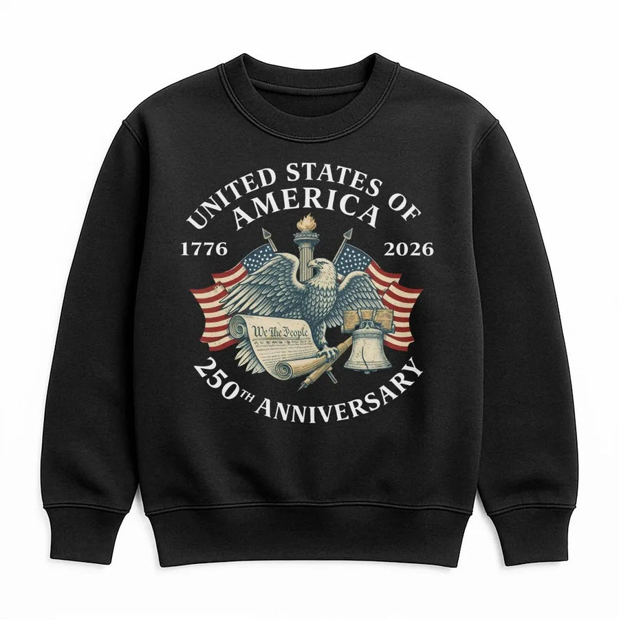 USA 250th Anniversary Sweatshirt | Vintage Eagle & Flag Graphic | Soft Cotton Blend | Patriotic Collector's Gift for 4th of July
