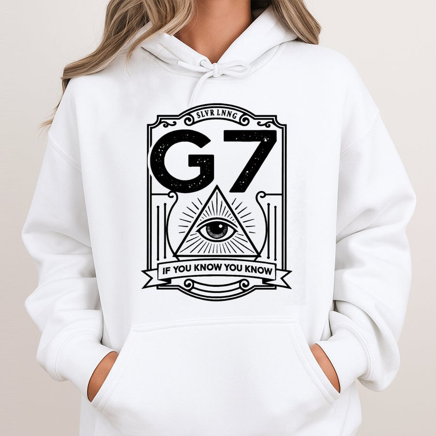 G7 Third Eye Hoodie | Occult Illuminati Style Graphic | Premium Cotton Blend | Spiritual Aesthetic Gift for Men and Women