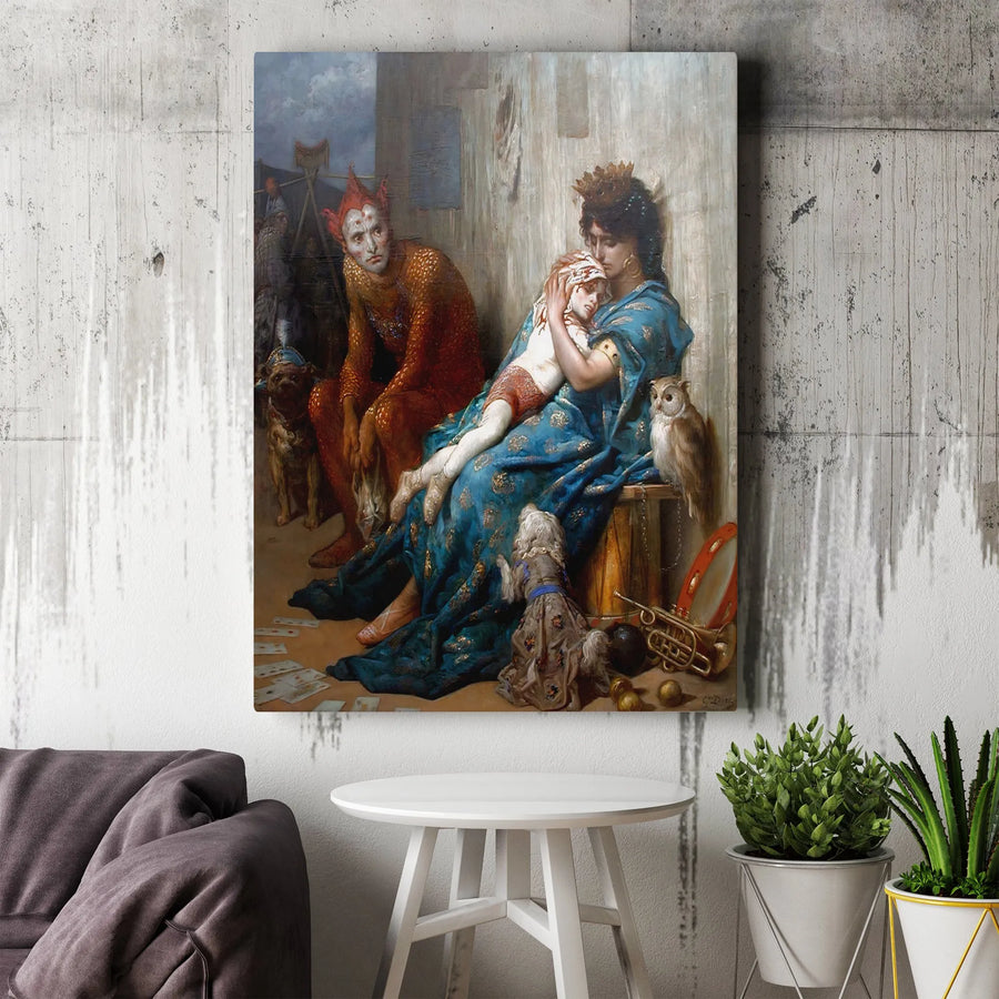 Gustave Doré The Tumblers Canvas Wall Art | Les Saltimbanques Fine Art Print | Premium Gallery Wrapped Decor | Classic Masterpiece for Home Office