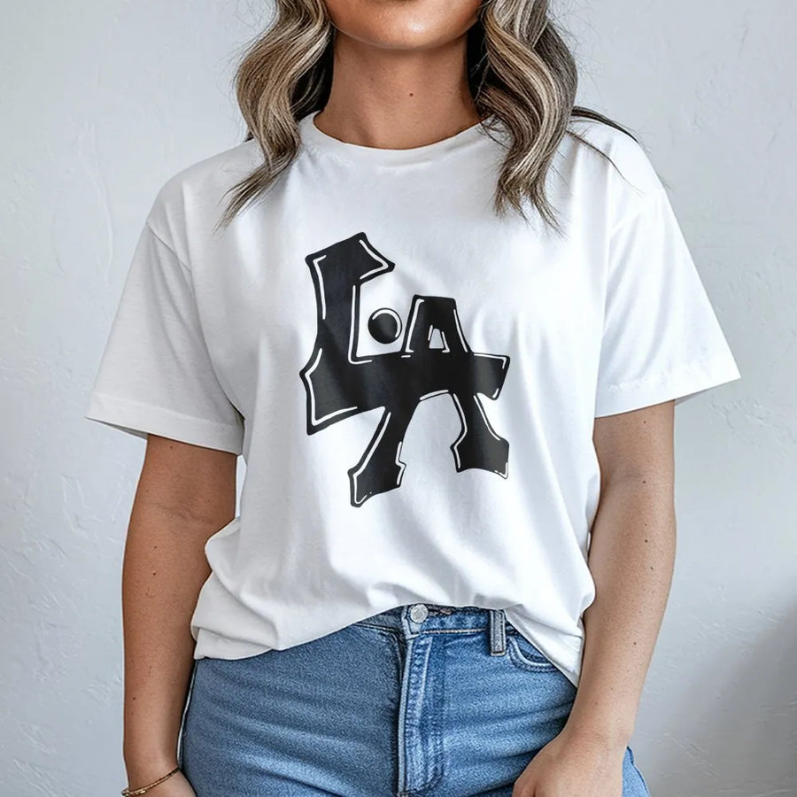 Los Angeles LA Graffiti T-Shirt | Urban Streetwear Graphic Tee | Premium Cotton Soft Crewneck | City Pride Gift for Men and Women