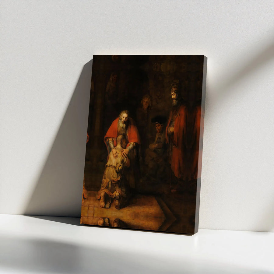 Prodigal Son Canvas Print | Rembrandt Masterpiece Reproduction | Premium Fade-Resistant Canvas | Christian Home Decor Gift
