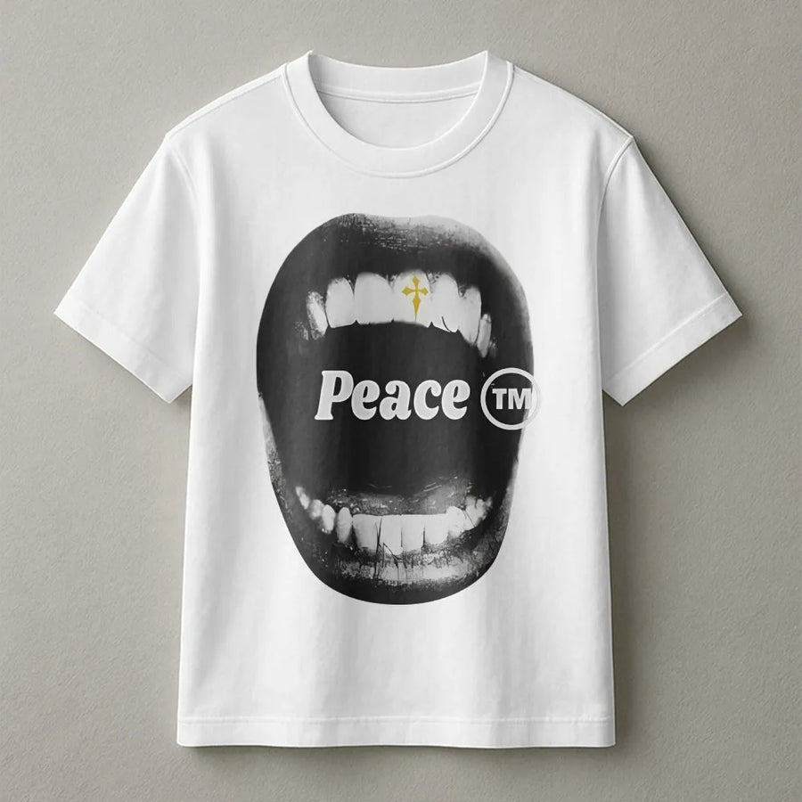 Peace Sign Graphic T-Shirt | Retro Artistic Symbolism | 100% Breathable Cotton | Unisex Premium Apparel for Men and Women