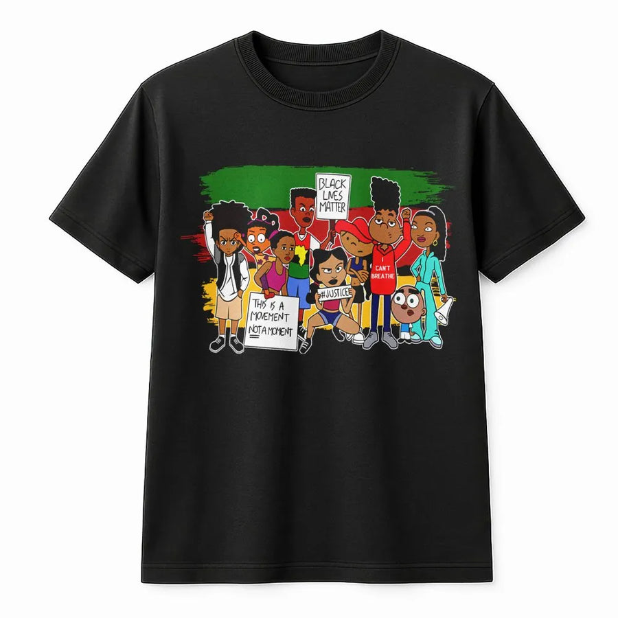 Black Lives Matter Graphic T-Shirt | Social Justice Cartoon Art | Premium Cotton Unisex Tee | Gift for Activists and Allies