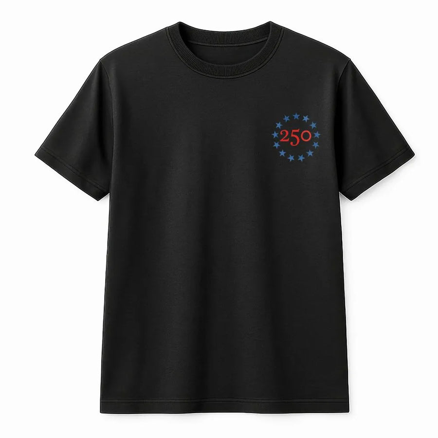 USA 250th Anniversary T-Shirt | Minimalist Patriotic Star Circle Logo | Premium Cotton Blend | 2026 Semiquincentennial Collector's Gift