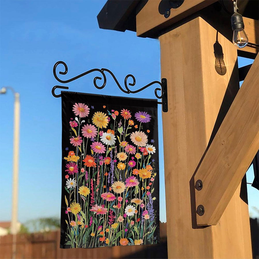 Floral Garden Flag | Vibrant Wildflower Botanical Yard Banner | Premium Weather-Resistant Polyester | Outdoor Spring Home Decor Gift