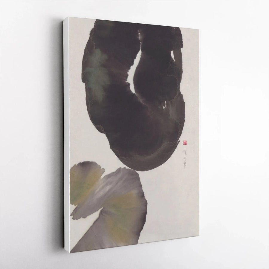 Japanese Abstract Canvas Print | Modern Sumi-e Ink Wash Brush Stroke Art | Premium Gallery Quality Canvas | Minimalist Home & Office Decor Gift