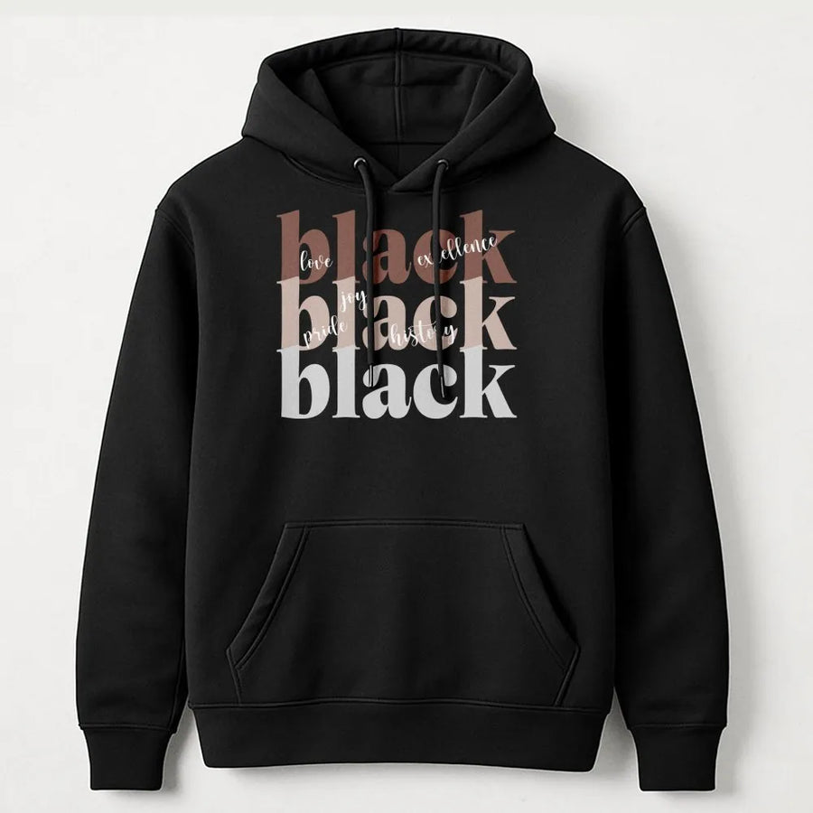 Black History Month Hoodie | Modern Excellence Typography Design | Premium Soft Cotton Blend | Empowering African American Heritage Apparel Gift