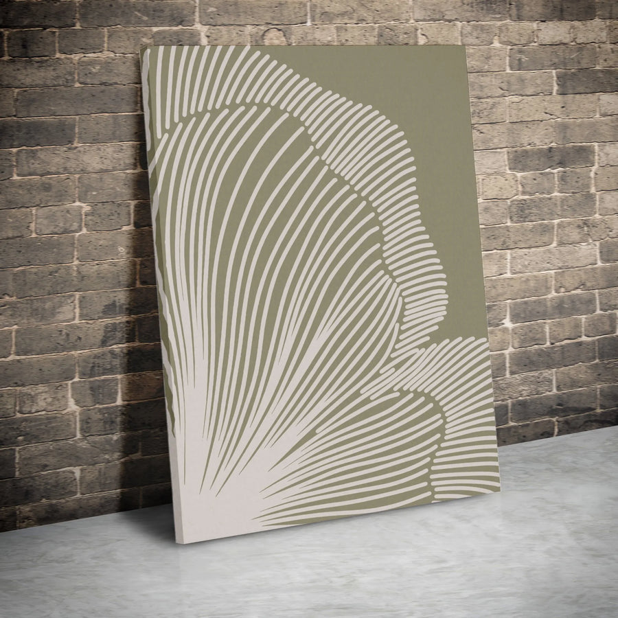 Abstract Leaf Canvas Wall Art | Modern Minimalist Line Art | Premium Gallery Wrapped Canvas | Modern Living Room Wall Decor