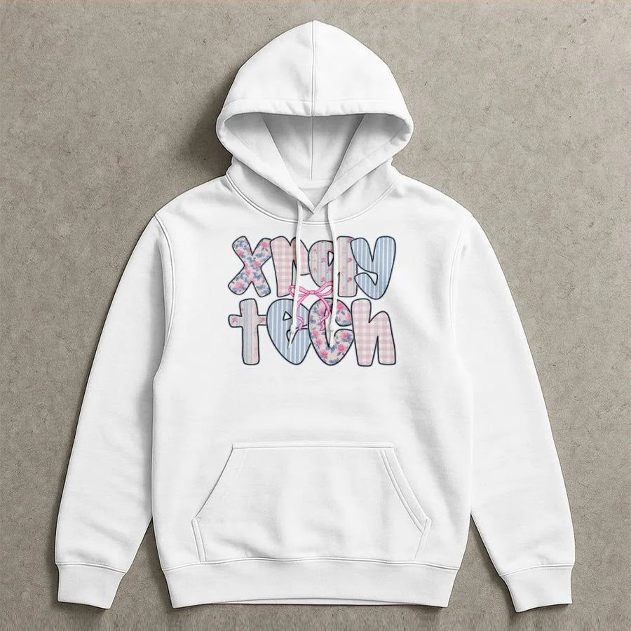 X-Ray Tech Hoodie | Floral Coquette Bow Radiology Graphic | Premium Cotton Blend | Graduation Gift for X-Ray Technologist Student or Professional
