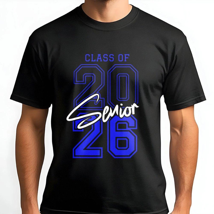 Class Of 2026 Senior T-Shirt | Graduation Year Graphic Print | Premium Soft Cotton Tee | High School and College Senior Gift