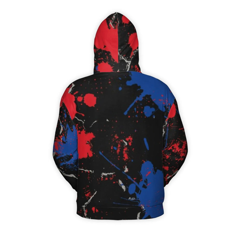 Hustle Move In Silence Hoodie | Graffiti Streetwear Paint Splatter Print | Premium Polyester Brushed Fleece | Unisex Urban Graphic Apparel Gift