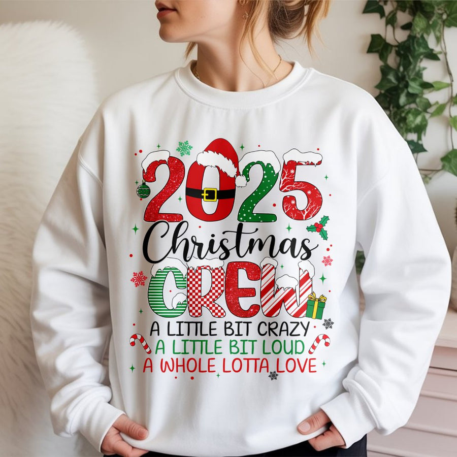2025 Christmas Crew Sweatshirt | Funny Family Matching Holiday Graphic | Soft Cotton Blend | Unisex Gift for Holiday Season Party