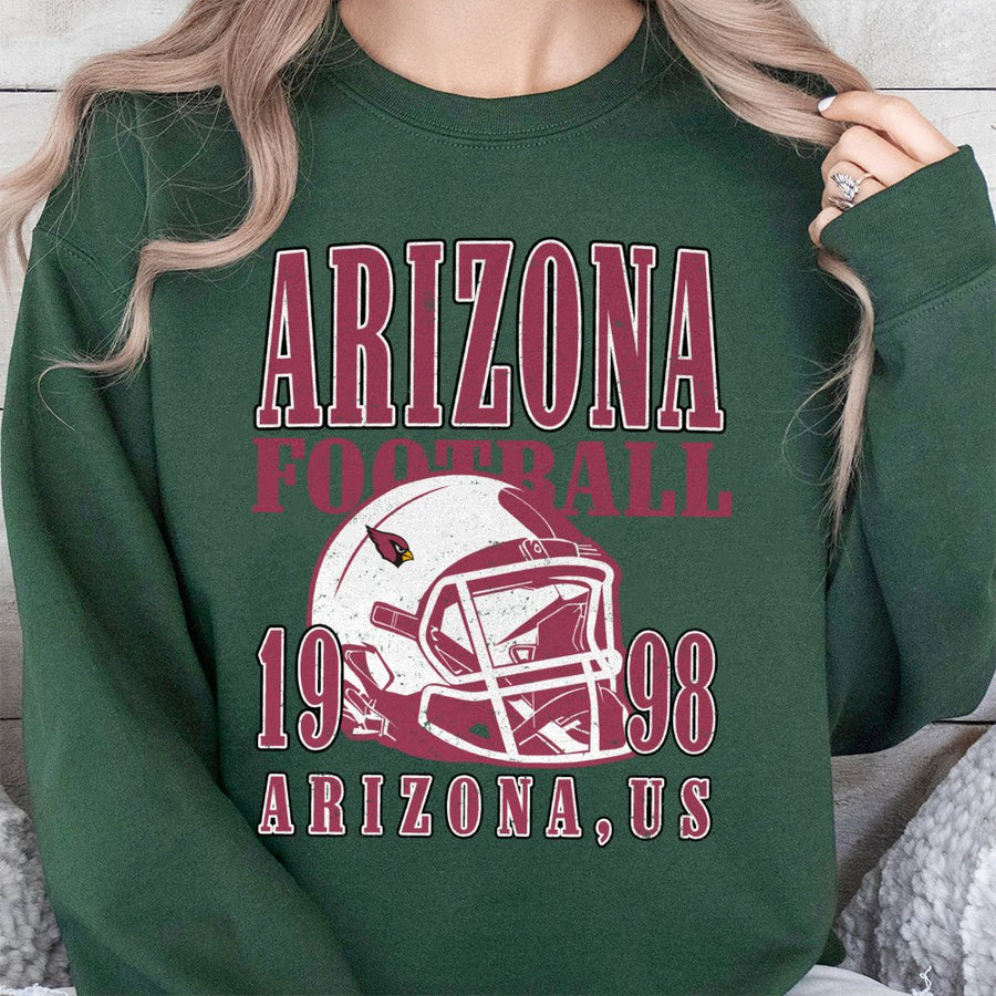 Arizona Football 1998 Arizona, Us With Arizona Cardinals Helmet Sweatshirt