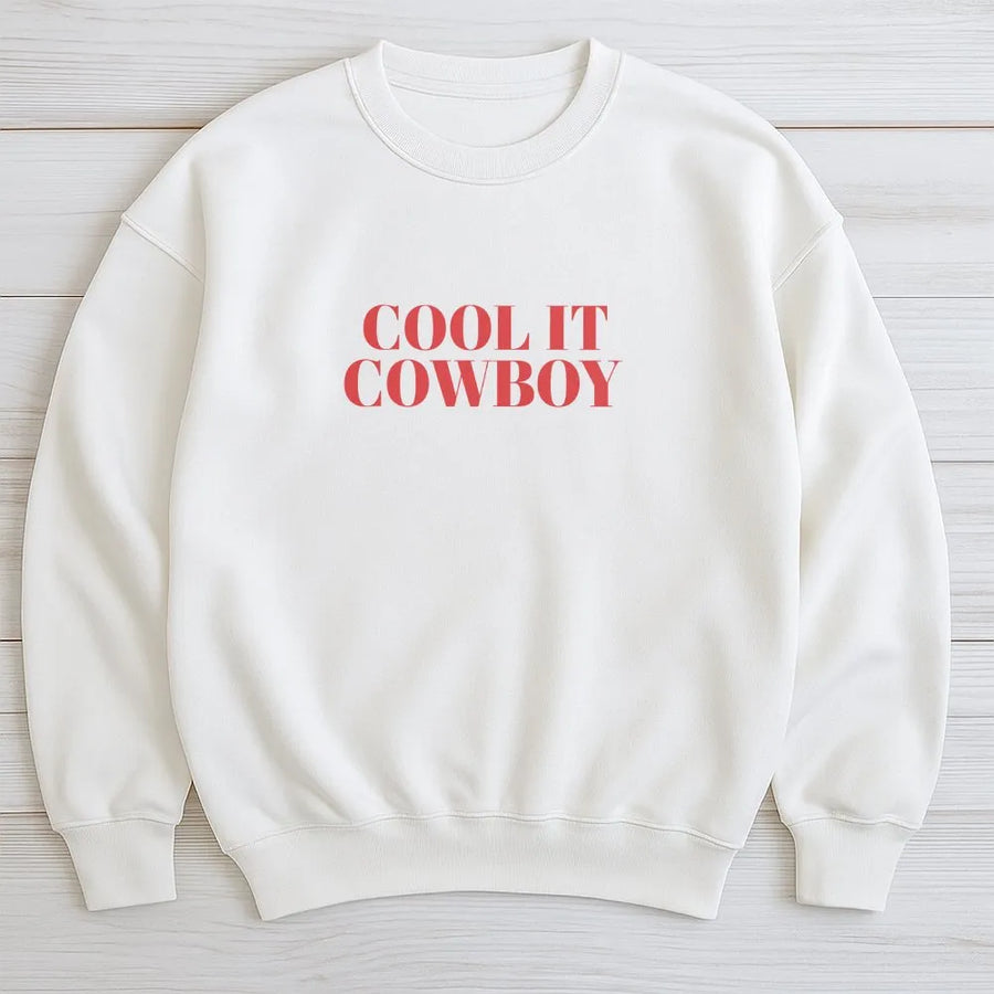 Sweat-shirt Cool It Cowboy | Pull graphique western Y2K | Mélange de coton premium | Cadeau tenue de festival country unisexe