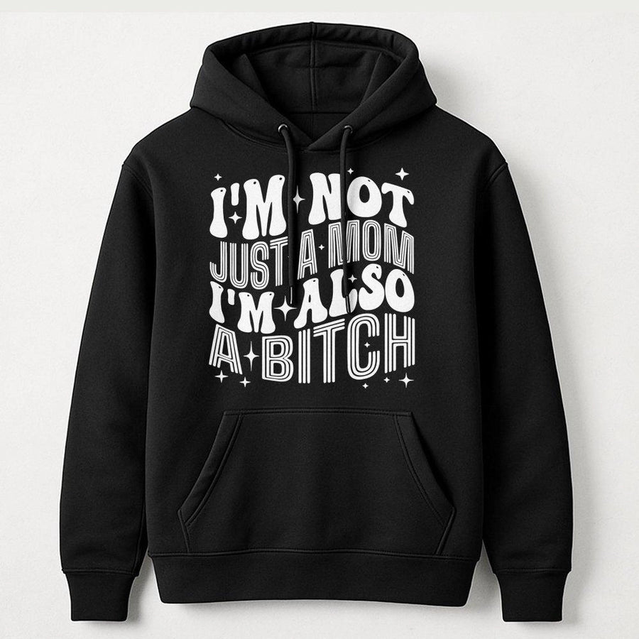Funny Mom Hoodie | Sarcastic Saying Retro Font Design | Premium Cotton Blend | Gift For Tired Moms And Best Friends