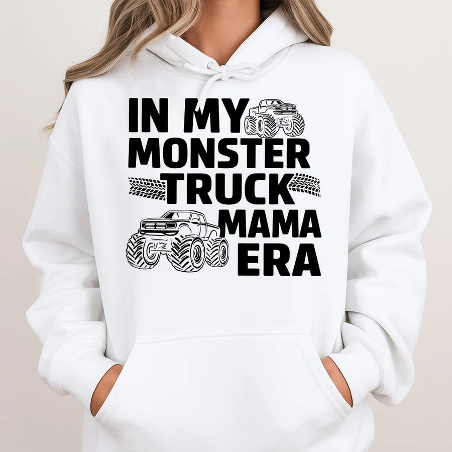 Monster Truck Mama Hoodie | Funny 'In My Era' Graphic Sweatshirt | Premium Cotton Blend | Gift for Boy Mom