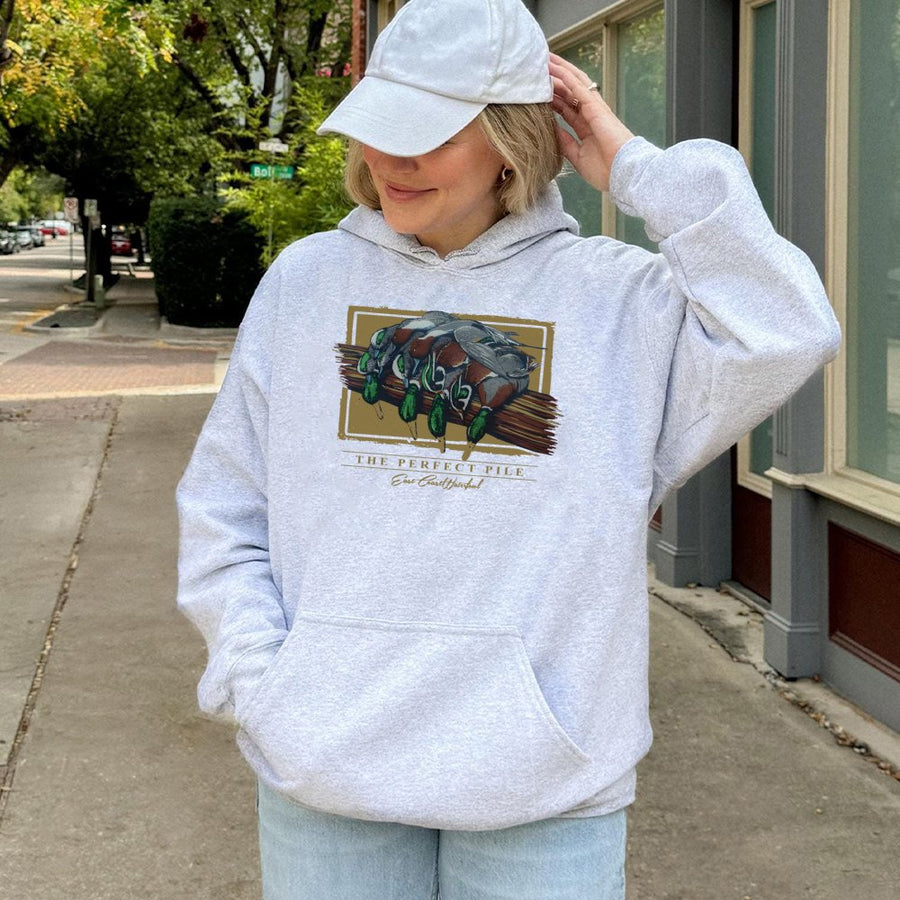 Mallard Duck Hunting Hoodie | The Perfect Pile Vintage Graphic Print | Premium Cotton Blend | Gift for Waterfowl Hunters