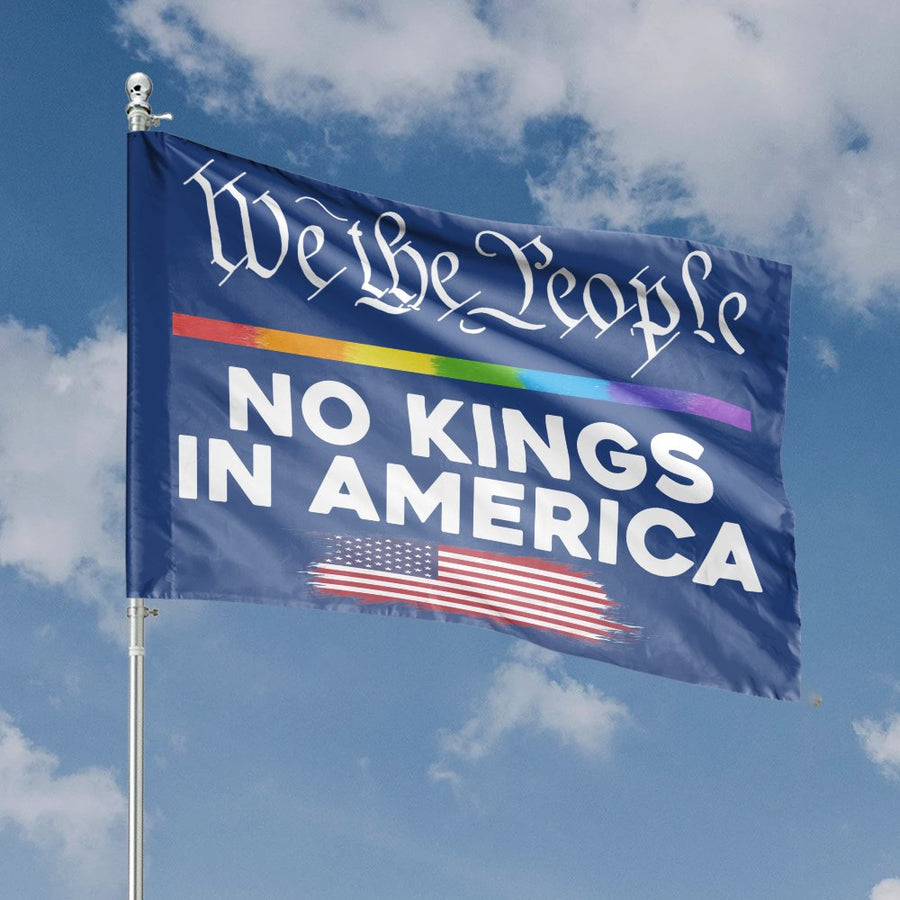 We The People No Kings In America Flag | Patriotic Pride Equality Banner | UV-Resistant Premium Polyester | Durable Outdoor Home Decor Gift