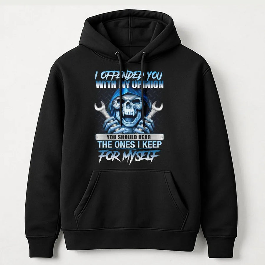 Mechanic Hoodie | Sarcastic Skull Auto Repair Design | Premium Cotton Blend | Funny Gift for Gearhead Mechanic