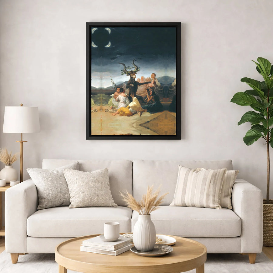 Witches' Sabbath by Francisco Goya | Dark Academia Fine Art Canvas | 1.25-Inch Gallery Wrap | Gothic Home Decor Wall Art
