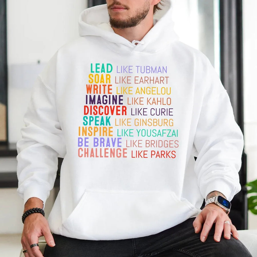 Inspirational Women Hoodie | Famous Feminist Quote Graphic | Premium Soft Cotton Blend | Empowering Gift for Her, Teacher, Activist, Student