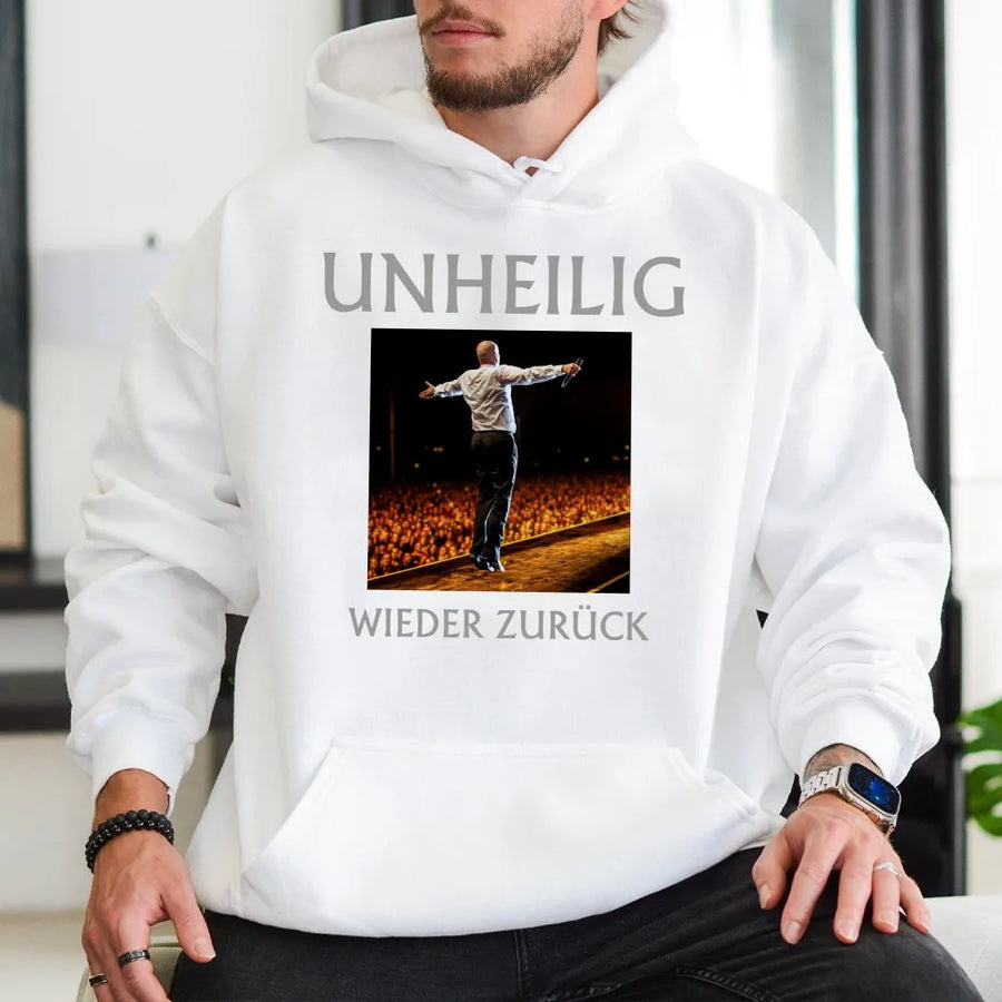 Unheilig Hoodie | Wieder Zurück Tour Graphic with Backprint | Premium Soft Blend | Official Band Merch Gift for Fans