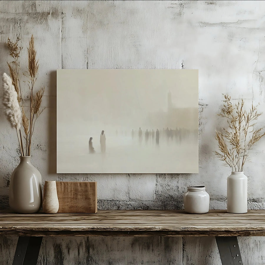 Jesus Christ Canvas Wall Art | Modern Christian Abstract Art | Premium Gallery Wrapped Canvas | Spiritual Home Decor Gift