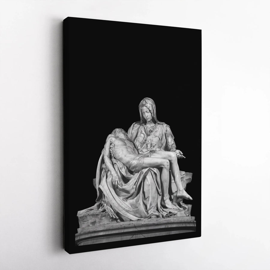 Michelangelo Pietà Sculpture Canvas Art | Classic Renaissance Masterpiece Wall Decor | 1.25-Inch Premium Gallery Profile | Religious Home Gift