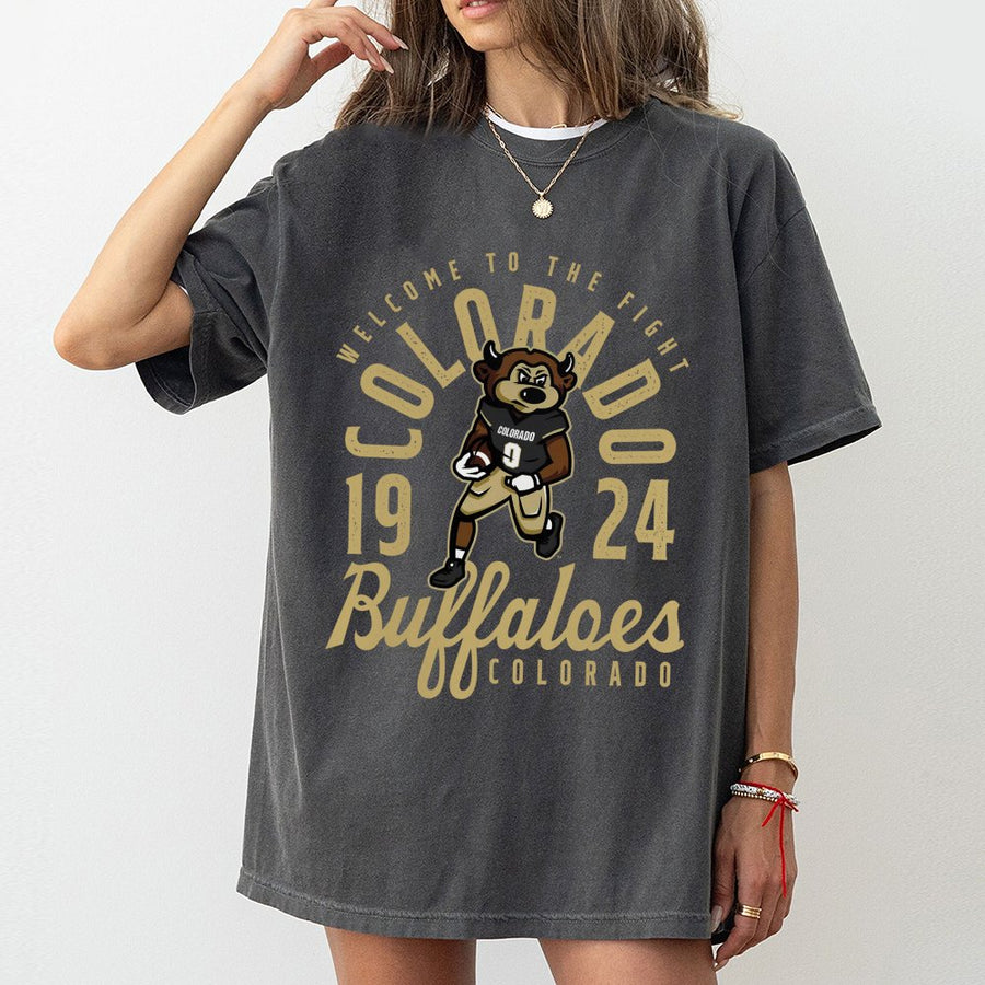 Welcome To The Fight Colorado 1924 Buffaloes With A Football Mascot T-Shirt