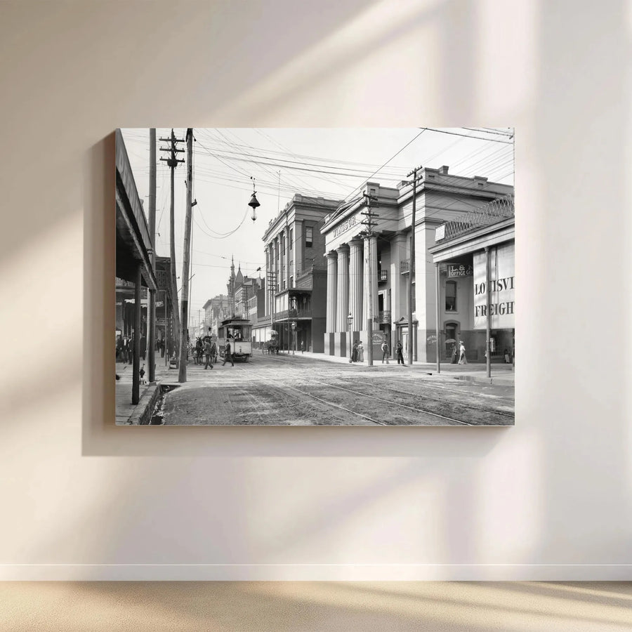 Vintage Louisville KY Photo Canvas | Historic 1900s Cityscape Photography | Premium Fade-Resistant Print | Collector's Gift for History Buffs