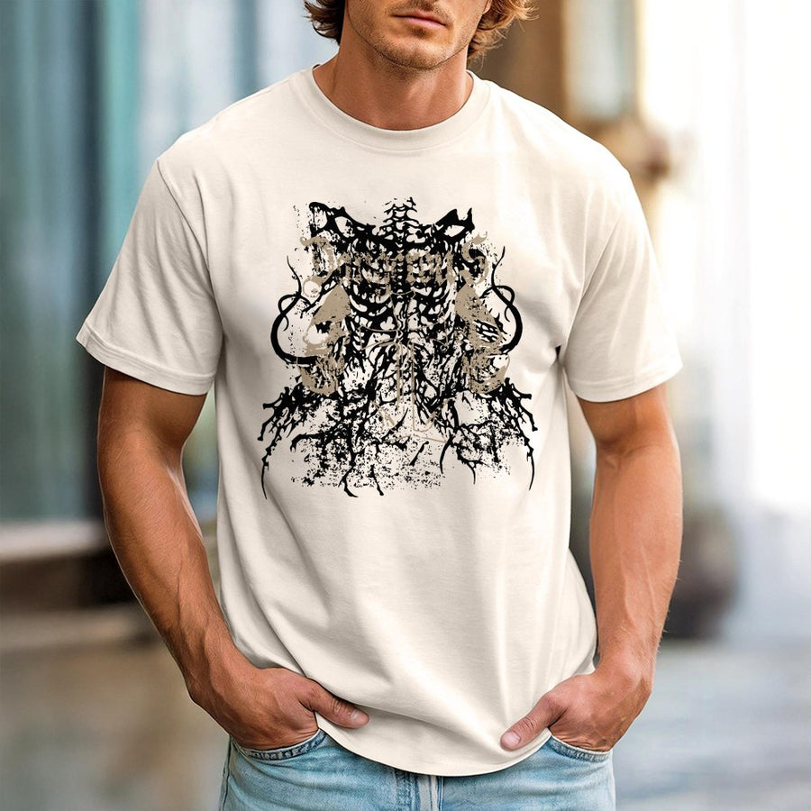 Dangerous Skull Cross T-Shirt | Vintage Grunge Y2K Graphic Tee | 100% Cotton Premium Streetwear | Edgy Gothic Gift For Men And Women
