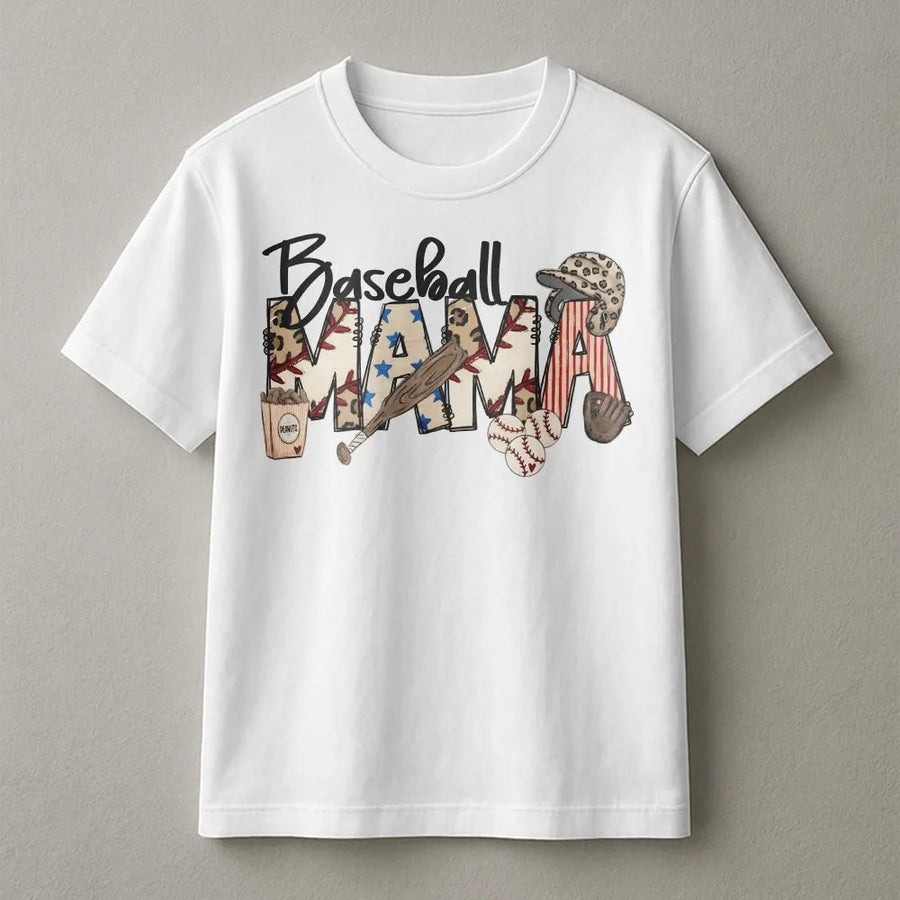 Baseball Mama T-Shirt | Vintage Gameday Graphic Tee | Soft Cotton Shirt | Mother's Day Gift for Baseball Mom