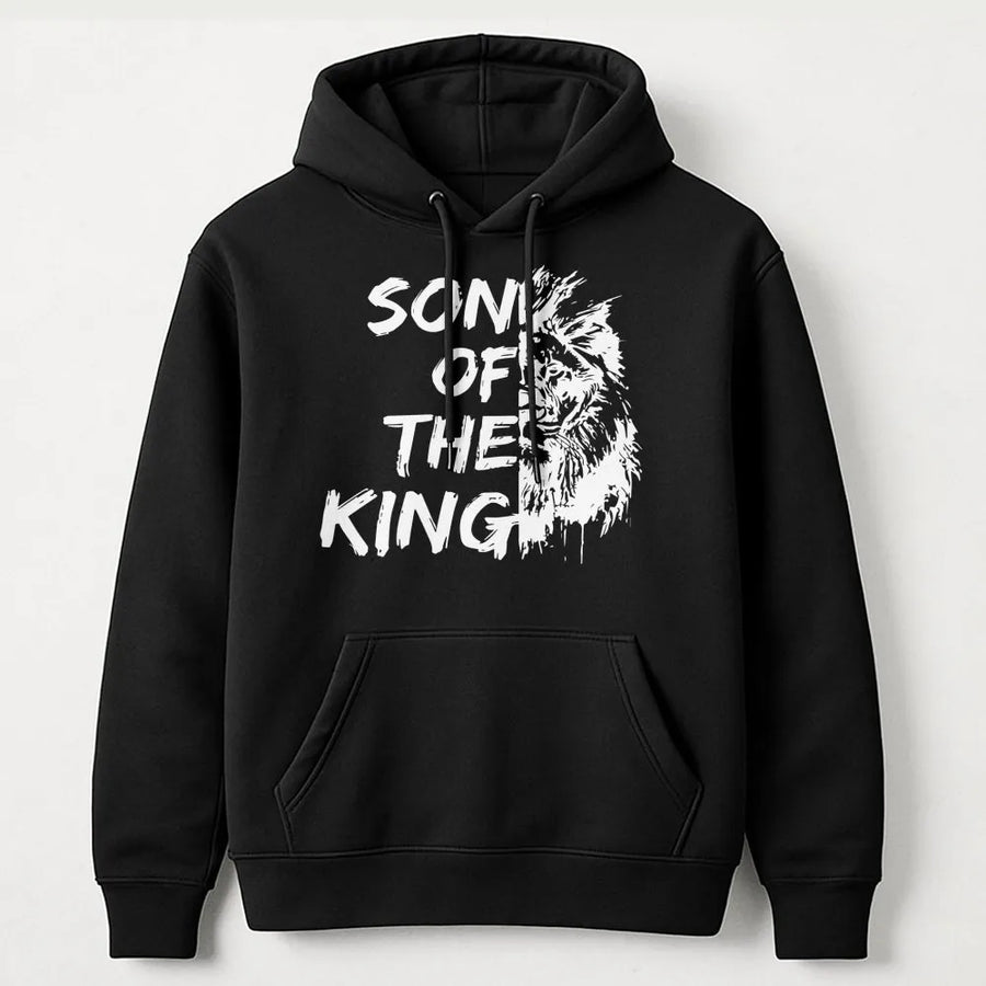 Son Of The King Hoodie | Lion Graphic Christian Apparel | Premium Unisex Fleece Pullover | Religious Faith Gift For Him And Her