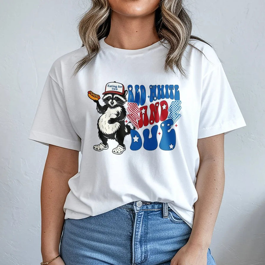 Red White And Due Shirt | Patriotic Pregnancy Announcement | Premium Cotton Maternity Tee | Fourth Of July Baby Reveal Gift