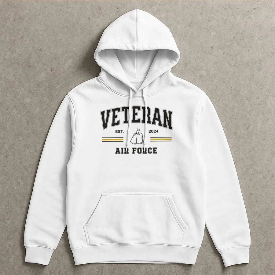 US Air Force Veteran Hoodie | Military Retirement Gift | Premium Cotton Blend | Unisex Apparel for Veterans Day & Memorial Day