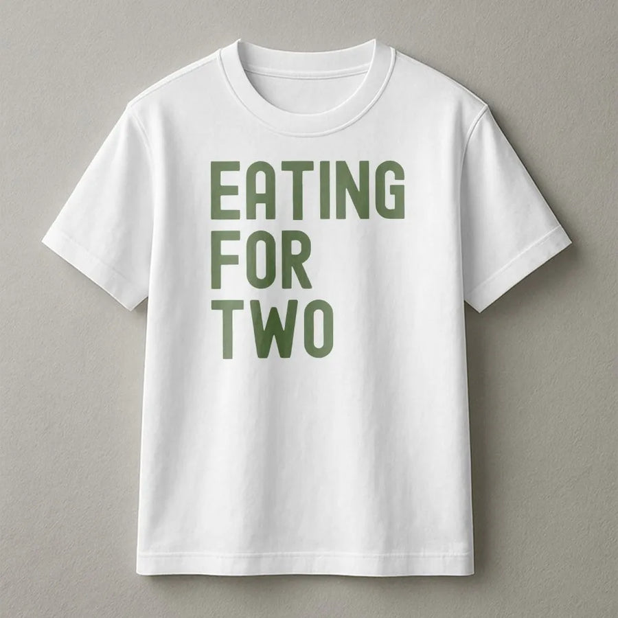 Eating for Two T-Shirt | Funny Pregnancy Announcement Sweatshirt | Premium Soft Blend | Baby Shower Gift for Mom-To-Be