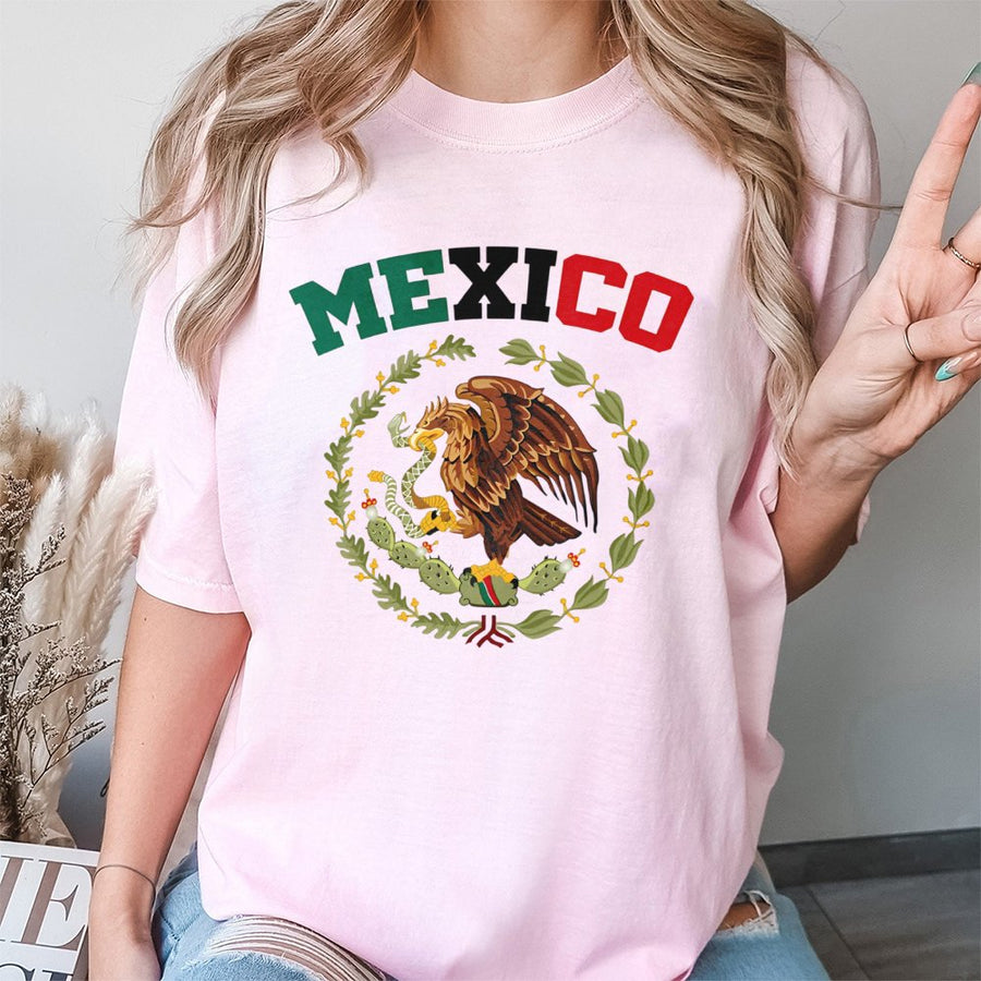 Mexico Eagle T-Shirt | Mexican Coat of Arms Graphic Tee | 100% Cotton Premium Apparel | Independence Day Gift for Proud Mexicans