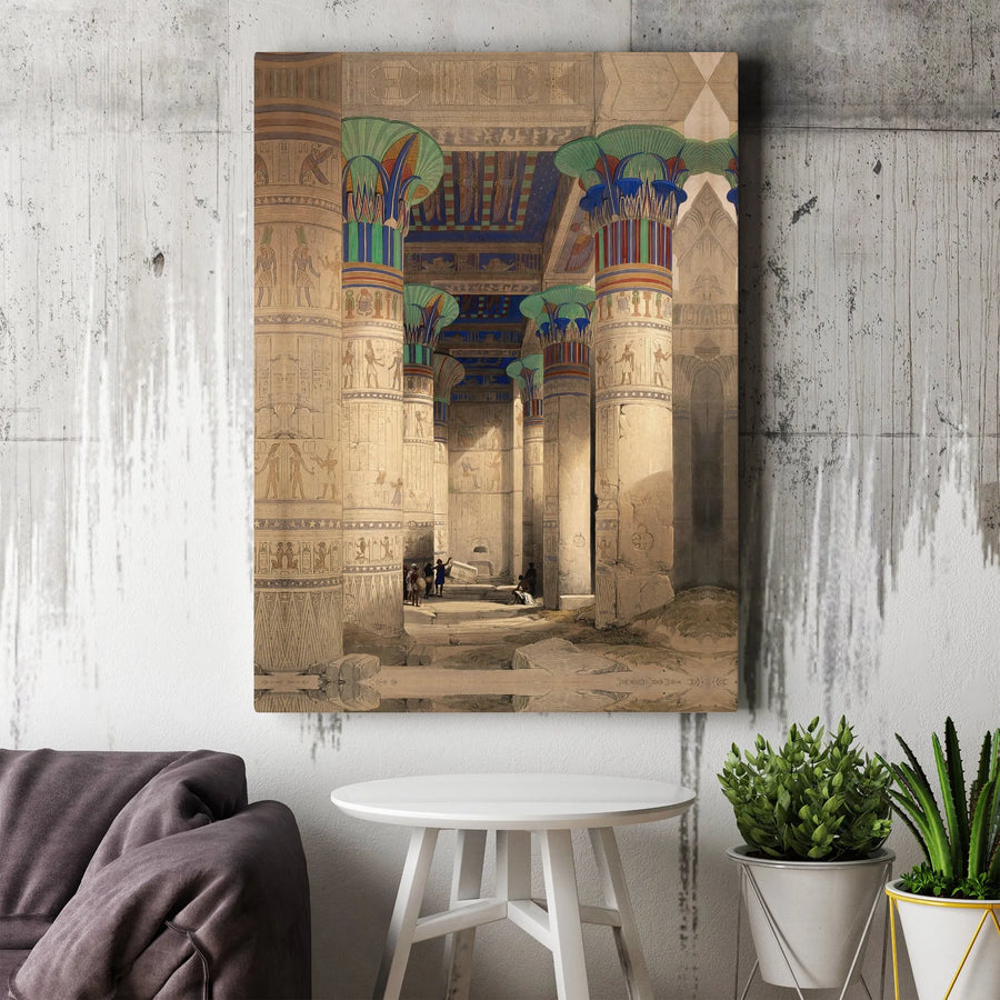 Karnak Temple Wall Art | Ancient Egypt Hypostyle Hall Canvas Print | Premium Gallery Wrapped Canvas | Egyptology Home Decor Gift for History Buffs