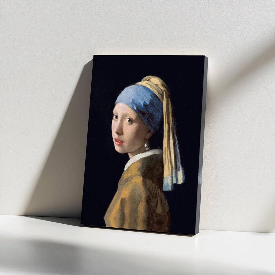 Girl with a Pearl Earring Canvas Wall Art | Vermeer Famous Painting Reproduction | Premium Gallery Wrap | Collector's Gift for Art History Lover