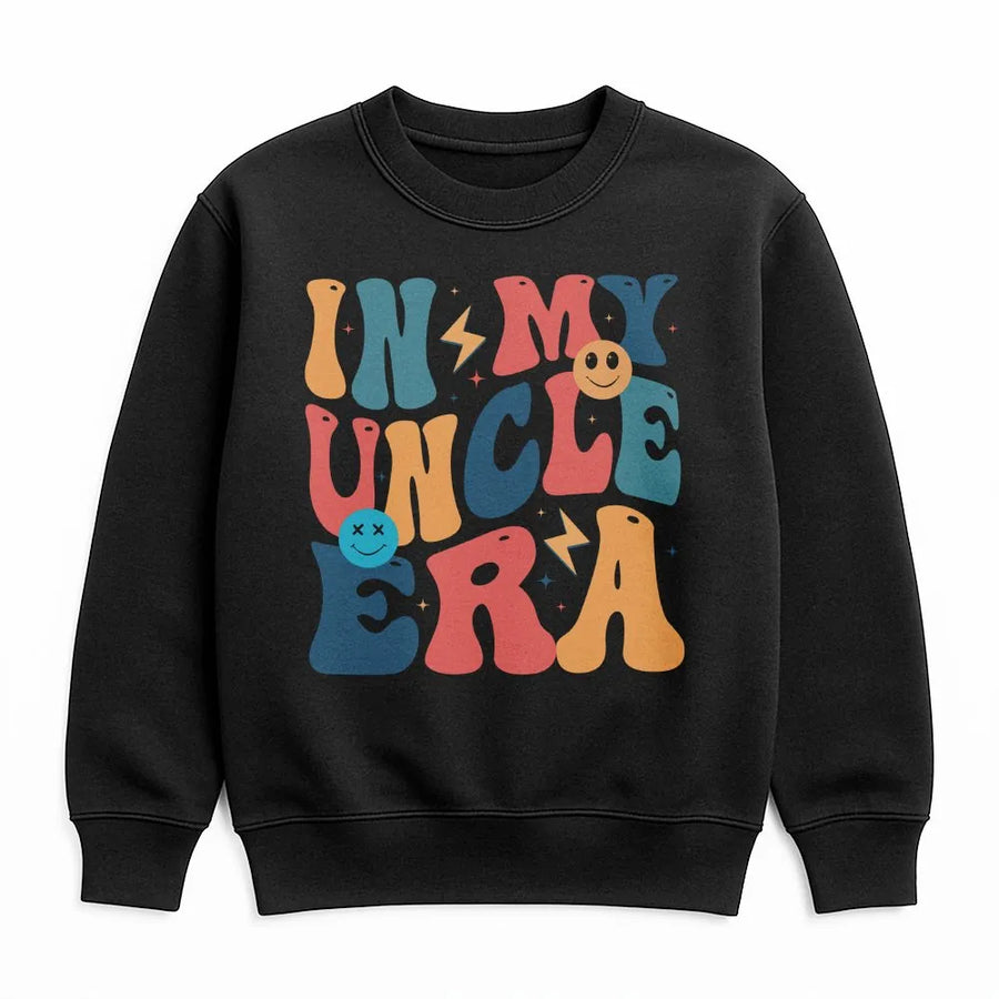 In My Uncle Era Sweatshirt | Funny Retro Groovy Graphic Tee | Soft Cotton Shirt | Best Uncle Birthday Gift for Men