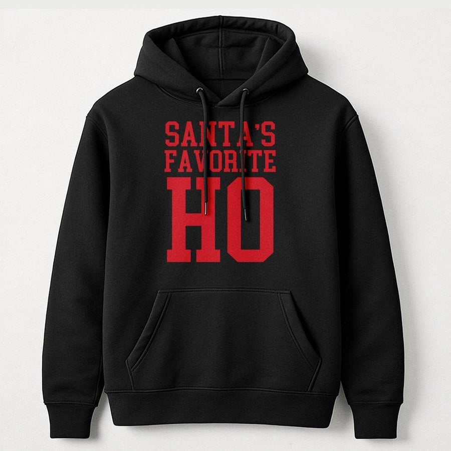 Santa's Favorite Ho Hoodie | Funny Christmas Party Sweatshirt | Premium Cotton-Blend Graphic Pullover | Naughty Holiday Gift For Adults