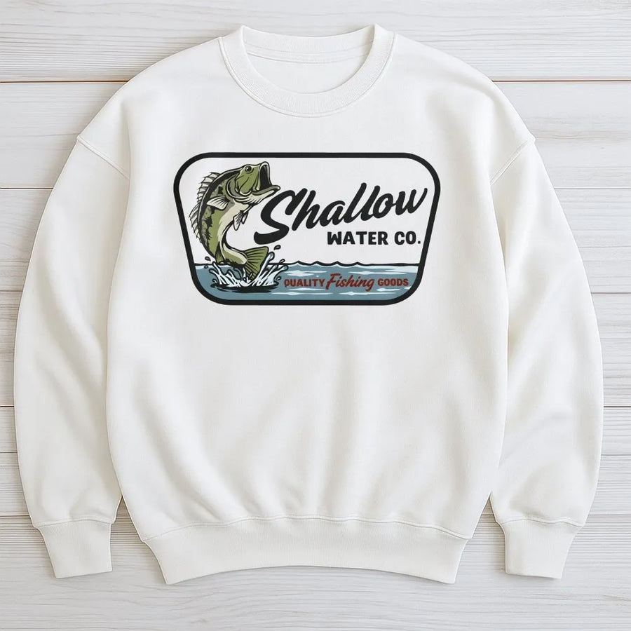 Bass Fishing Sweatshirt | Vintage Style Large Mouth Bass Graphic | Premium Cotton Blend Sweatshirt | Gift for Fisherman and Anglers