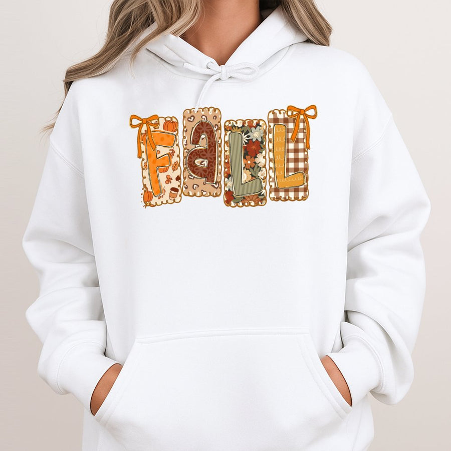Fall Hoodie Coquette Bow | Aesthetic Floral Autumn Graphic | Premium Cotton Blend | Trendy Thanksgiving Gift for Her Women
