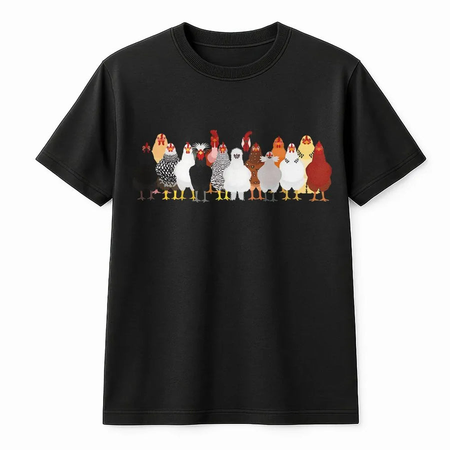 Chicken Lover T-Shirt | Funny Farm Life Graphic Illustration | Premium Soft Cotton | Unique Gift for Farmers and Poultry Enthusiasts