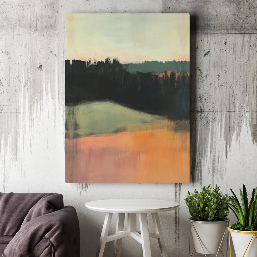 Abstract Landscape Canvas Wall Art | Modern Earth Tone Painting | Premium Fade-Resistant Canvas | Minimalist Home Decor Gift