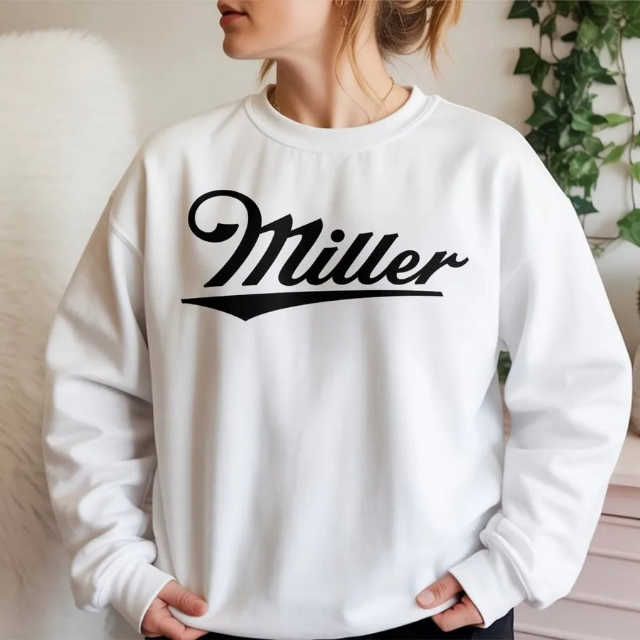 Miller Beer Vintage Baby Sweatshirt Y2k Fitted Sweatshirt, Trendy Baseball Game Outfit, Iconic Retro Sweatshirt, Soft Women'S Top